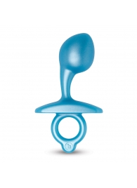 Голубая анальная пробка для массажа простаты Bulb Silicone Prostate Plug - 10,7 см. - b-Vibe - в Ставрополе купить с доставкой
