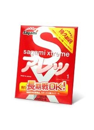 Утолщенный презерватив Sagami Xtreme FEEL LONG с точками - 1 шт. - Sagami - купить с доставкой в Ставрополе