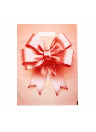 Пакет с принтом в виде банта с вырубной ручкой (30х40 см) - Сима-Ленд - купить с доставкой в Ставрополе