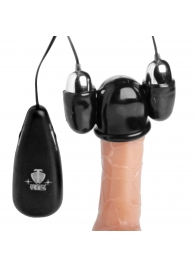 Черная стимулирующая насадка для головки полового члена Multi Speed Vibrating Penis Head Teaser - XR Brands - в Ставрополе купить с доставкой