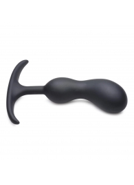 Черный массажер простаты с утяжелителями Premium Silicone Weighted Prostate Plug Medium - 16,3 см. - XR Brands - в Ставрополе купить с доставкой