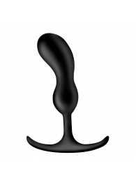 Черный массажер простаты с утяжелителями Premium Silicone Weighted Prostate Plug Medium - 16,3 см. - XR Brands - в Ставрополе купить с доставкой