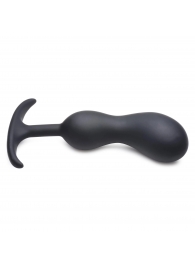 Черный массажер простаты с утяжелителями Premium Silicone Weighted Prostate Plug Large - 18,8 см. - XR Brands - в Ставрополе купить с доставкой