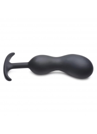 Черный массажер простаты с утяжелителями Premium Silicone Weighted Prostate Plug XL - 20,8 см. - XR Brands - в Ставрополе купить с доставкой