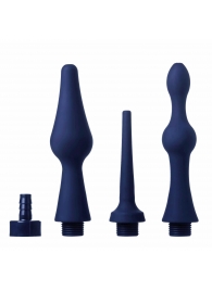 Набор из 3 универсальных насадок для анального душа Universal 3 Piece Silicone Enema Attachment Set - XR Brands - купить с доставкой в Ставрополе