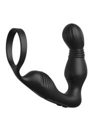 Черный вибростимулятор простаты с эрекционным кольцом Ass-Gasm Pro P-Spot Milker - Pipedream - в Ставрополе купить с доставкой
