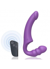 Фиолетовый безремневой страпон Straples Strap-On Dildo - Erokay - купить с доставкой в Ставрополе