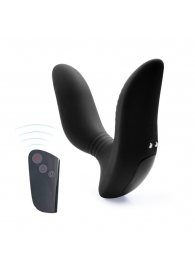 Черный вибромассажер простаты 3,5’’ Remote Control Curve P-spot Massager - 12 см. - Erokay - в Ставрополе купить с доставкой