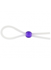 Прозрачное лассо с фиолетовой бусиной SILICONE COCK RING WITH BEAD LAVENDER - NMC - в Ставрополе купить с доставкой