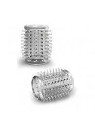 Прозрачная насадка с шипами STAY HARD COCK SLEEVE 01 CLEAR - Blush Novelties - в Ставрополе купить с доставкой