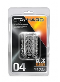 Прозрачная насадка с бороздками STAY HARD COCK SLEEVE 04 CLEAR - Blush Novelties - в Ставрополе купить с доставкой