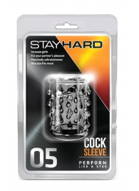 Прозрачная насадка с капельками STAY HARD COCK SLEEVE 05 CLEAR - Blush Novelties - в Ставрополе купить с доставкой