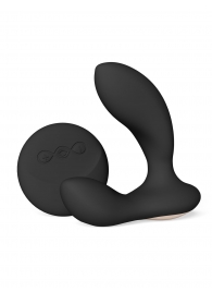 Черный вибромассажер простаты с пультом ДУ Hugo 2 Remote - Lelo - в Ставрополе купить с доставкой