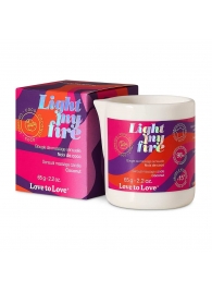 Массажная свеча Light My Fire Coconut с ароматом кокоса - 65 гр. - Love to Love - купить с доставкой в Ставрополе
