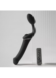 Черный безремневой вибрострапон Strap-On-Me Multi Orgasm Size XL - Strap-on-me - купить с доставкой в Ставрополе