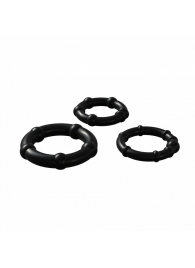 Набор из 3 черных эрекционных колец Babooom Ring Set - Adrien Lastic - в Ставрополе купить с доставкой