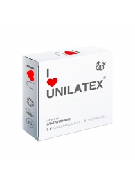 Ультратонкие презервативы Unilatex Ultra Thin - 3 шт. - Unilatex - купить с доставкой в Ставрополе