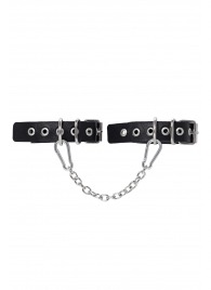 Черные оковы из одного ремешка с люверсами - Pecado - купить с доставкой в Ставрополе