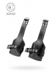 Черные подвесы с белой строчкой - Pecado - купить с доставкой в Ставрополе