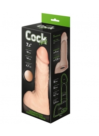 Телесный фаллоудлинитель с мошонкой Cock Next - 19 см. - LOVETOY (А-Полимер) - в Ставрополе купить с доставкой