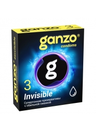 Супертонкие презервативы Ganzo Invisible - 3 шт. - Ganzo - купить с доставкой в Ставрополе