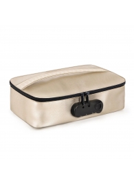 Золотистая сумочка для хранения игрушек Discreet Box - Dorcel - купить с доставкой в Ставрополе