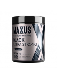 Черные утолщенные презервативы MAXUS Extra Strong с железным кейсом - 15 шт. - Maxus - купить с доставкой в Ставрополе