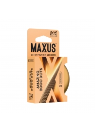 Точечные презервативы MAXUS 2000 Amazing Dots с железным кейсом - 3 шт. - Maxus - купить с доставкой в Ставрополе