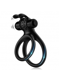 Черное эрекционное виброкольцо с подхватом мошонки Stay Hard - Boys of Toys - в Ставрополе купить с доставкой