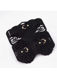 Фигурный набор для БДСМ-игр с узорами и золотистой фурнитурой - Crazy Handmade - купить с доставкой в Ставрополе