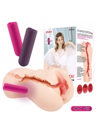 Мастурбатор-вагина с вибрацией Jenny Onahole edition 005 - KOKOS - в Ставрополе купить с доставкой Мастурбатор-вагина с вибрацией Jenny Onahole edition 005 - KOKOS - в Ставрополе купить с доставкой