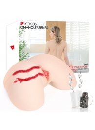 Мастурбатор-полуторс с двойным слоем материала и вибрацией Jenny Onahole Real Hips - KOKOS - в Ставрополе купить с доставкой