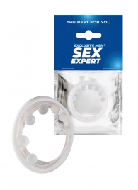 Эрекционное кольцо с мягкой стимулирующей насадкой - Sex Expert - в Ставрополе купить с доставкой