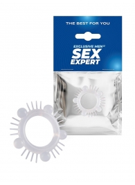 Эластичное эрекционное кольцо с шишечками и шипами - Sex Expert - в Ставрополе купить с доставкой
