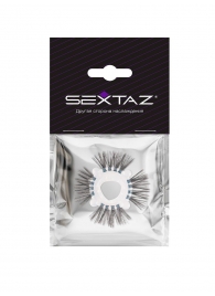 Эластичное эрекционное кольцо с черными «ресничками» - Sextaz - в Ставрополе купить с доставкой