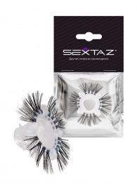 Эластичное эрекционное кольцо с черными «ресничками» - Sextaz - в Ставрополе купить с доставкой