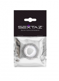 Эластичное эрекционное кольцо с длинными черными «ресничками» - Sextaz - в Ставрополе купить с доставкой