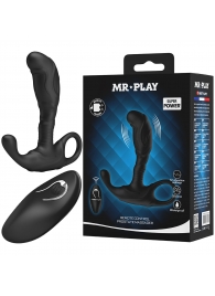 Черный изогнутый массажёр простаты с вибрацией и пультом ДУ - Baile - в Ставрополе купить с доставкой