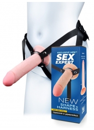 Мужской полый страпон на регулируемых ремешках - 22 см. - Sex Expert - купить с доставкой в Ставрополе
