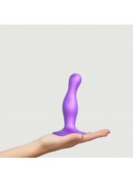 Фиолетовая насадка Strap-On-Me Dildo Plug Curvy size S - Strap-on-me - купить с доставкой в Ставрополе