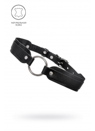 Черный кожаный чокер-ошейник со скруглёнными углами - Pecado - купить с доставкой в Ставрополе