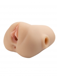 Телесный мастурбатор с вибрацией Double Pounder Vibrating Squeeze Stroker - Pipedream - в Ставрополе купить с доставкой