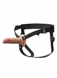 Телесный пустотелый фаллопротез 5’’ Hollow Silicone Strap-On - 14 см. - Pipedream - купить с доставкой в Ставрополе