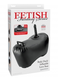 Черное надувное кресло с платформой для фиксации дилдо Body Dock Inflatable Love Seat - Pipedream - купить с доставкой в Ставрополе