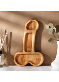 Деревянное блюдо для подачи в форме члена (25 х 16,5 х 1,7 см) - Сима-Ленд - купить с доставкой в Ставрополе