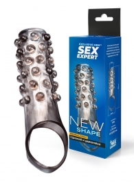 Дымчатая насадка на пенис с выпуклостями - 11 см. - Sex Expert - в Ставрополе купить с доставкой