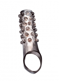 Дымчатая насадка на пенис с выпуклостями - 11 см. - Sex Expert - в Ставрополе купить с доставкой