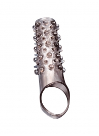 Дымчатая насадка на пенис с шипами и выпуклостями - 12 см. - Sex Expert - в Ставрополе купить с доставкой