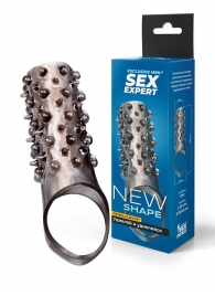 Дымчатая насадка на пенис с шипами и выпуклостями - 12,5 см. - Sex Expert - в Ставрополе купить с доставкой