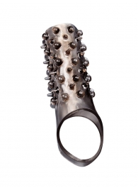 Дымчатая насадка на пенис с шипами и выпуклостями - 12,5 см. - Sex Expert - в Ставрополе купить с доставкой